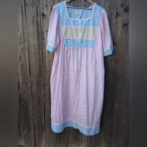 Vintage Styled by Saybury Seersucker Maxi Dress